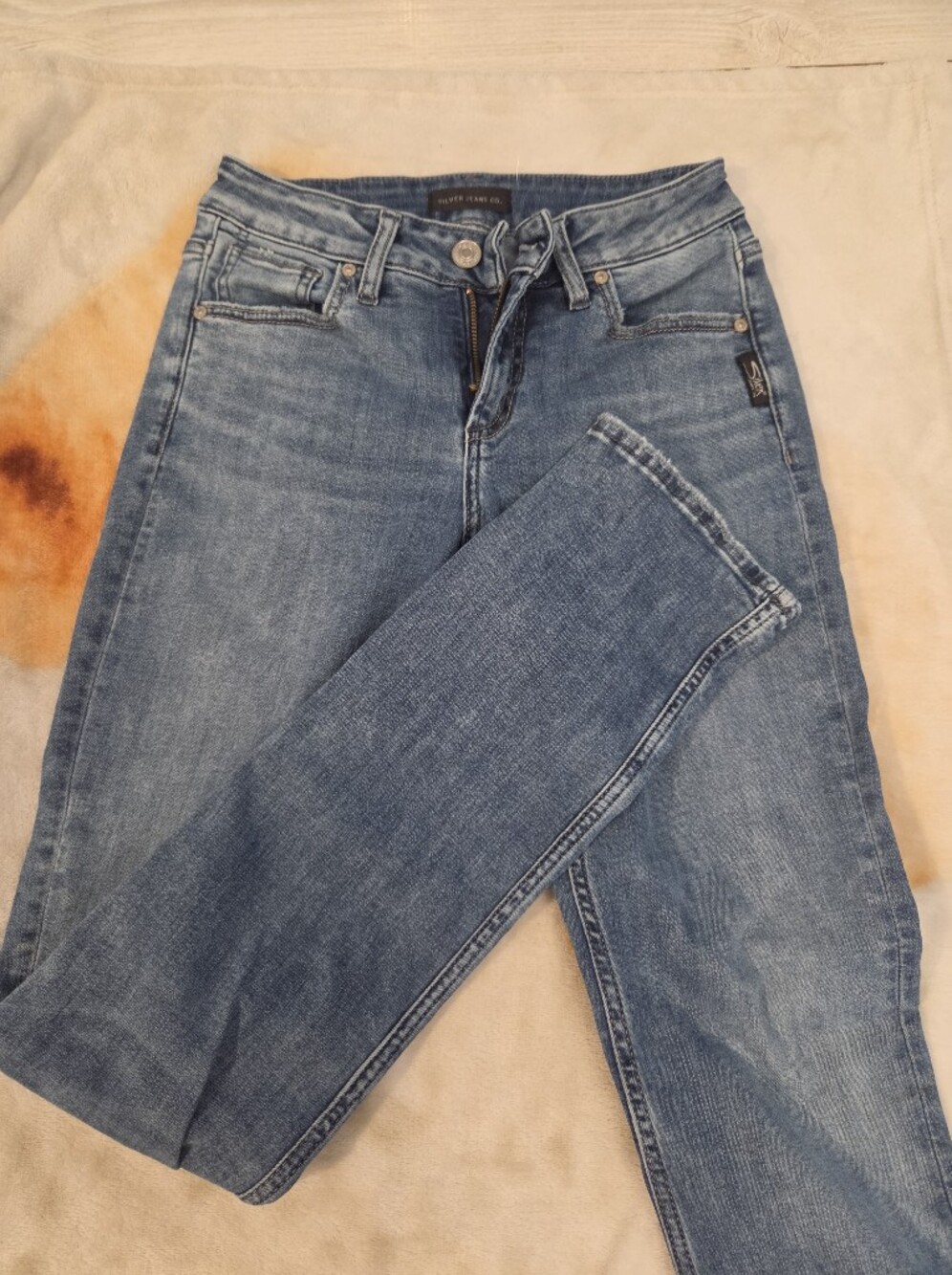 Silver Jeans Light Blue Straight Leg Womens Jeans